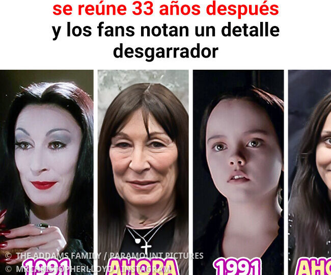 Elenco de Los Locos Addams se reúne tras 33 años y los fans detectan un detalle emotivo