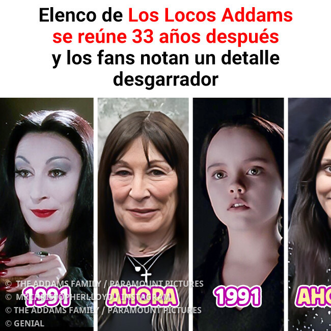 Elenco de Los Locos Addams se reúne tras 33 años y los fans detectan un detalle emotivo