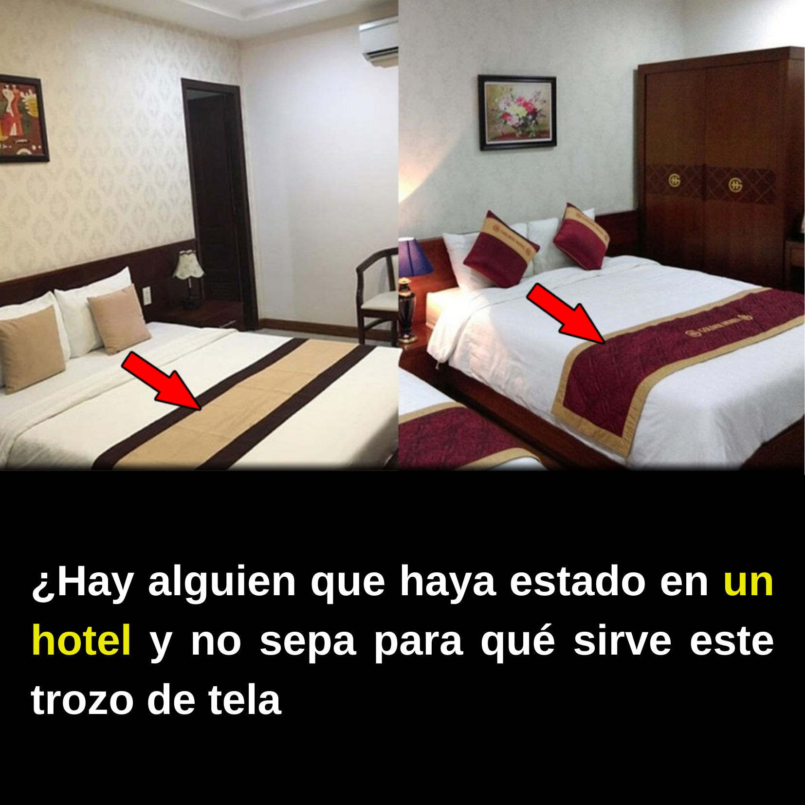 ¿Hay alguien que haya estado en un hotel y no sepa para qué sirve este trozo de tela?