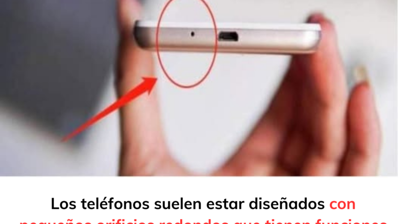 El pequeño orificio redondo del teléfono tiene una función muy importante.