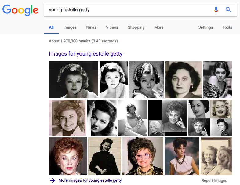 This is Not A Photo Of Young Estelle Getty