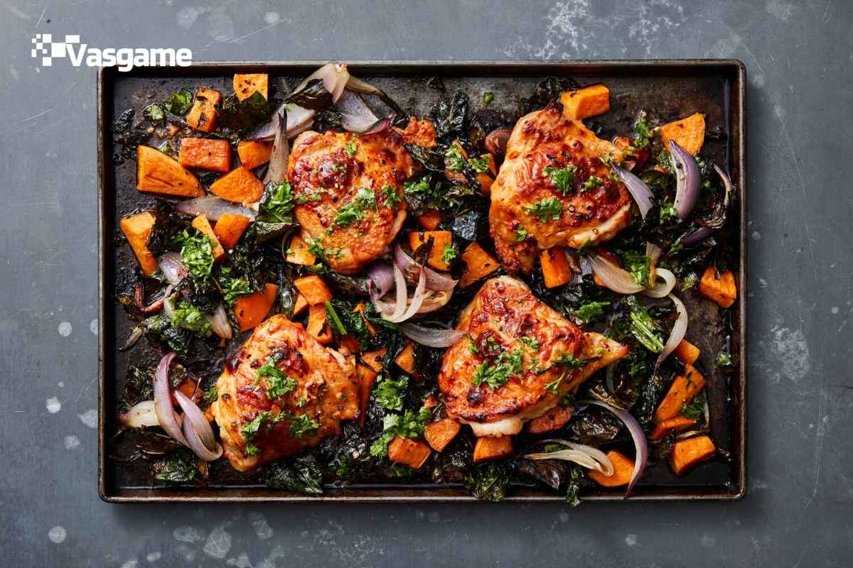 Sheet Pan Chicken and Sweet Potatoes