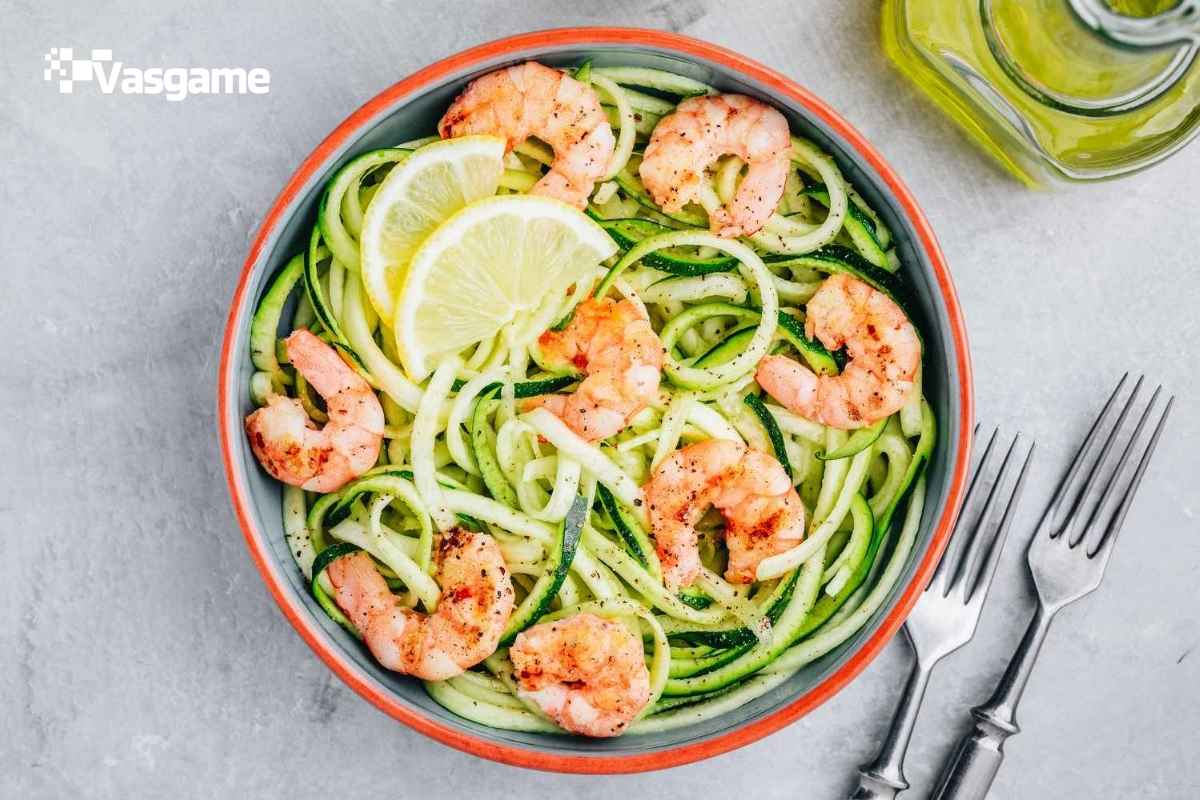 Zucchini Noodle Shrimp Scampi