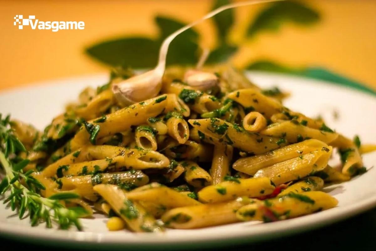 Whole Wheat Pasta with Spinach